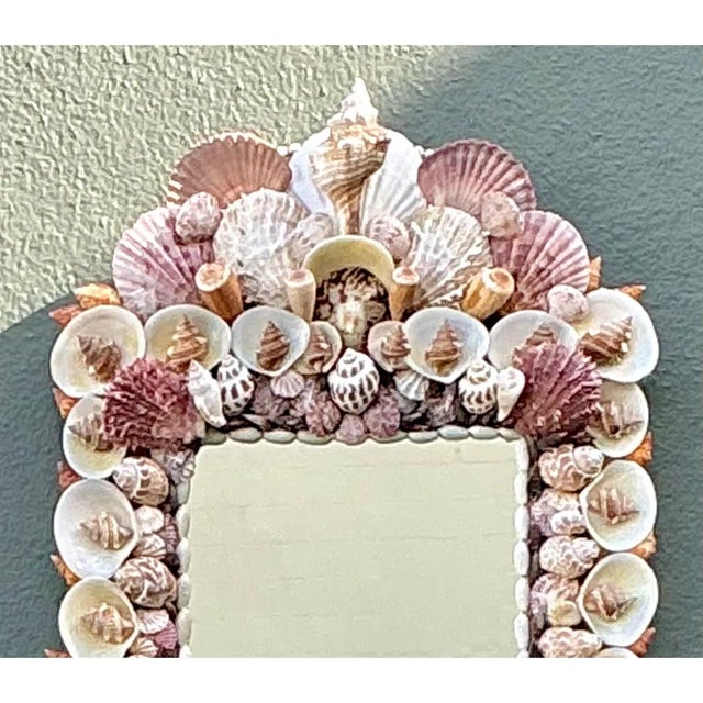 Vintage Shell Encrusted Mirror For Sale - Image 10 of 12
