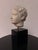 A finely executed classical-style male head bust, modeled after ancient Roman portrait sculpture. This handsome decorative...