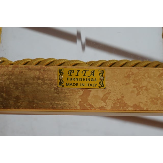 French Gold Gilt Etched Glass Wall Cabinet For Sale - Image 11 of 11