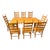 Tom Seely Furniture Shaker Style Solid Oak Dining Table and 8 Ladder Back Dining Chairs. - Set of 9 For Sale