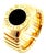 Bvlgari 18k Yellow Gold Black Onyx Tubogas Ring For Sale