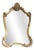 Hollywood Regency Rococo Baroque French Gold Gilt Scalloped Mirror with Floral Design, 1960s For Sale