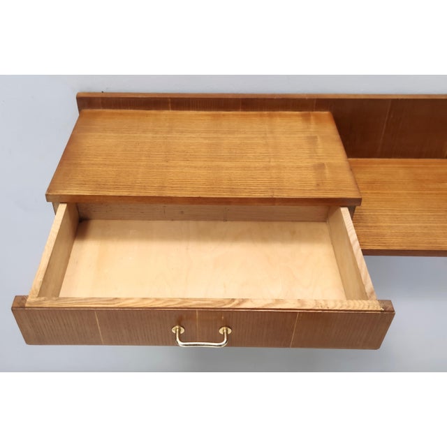 Beech and Durmast Wall-Mounted Console Table, Italy, 1950s For Sale - Image 11 of 17