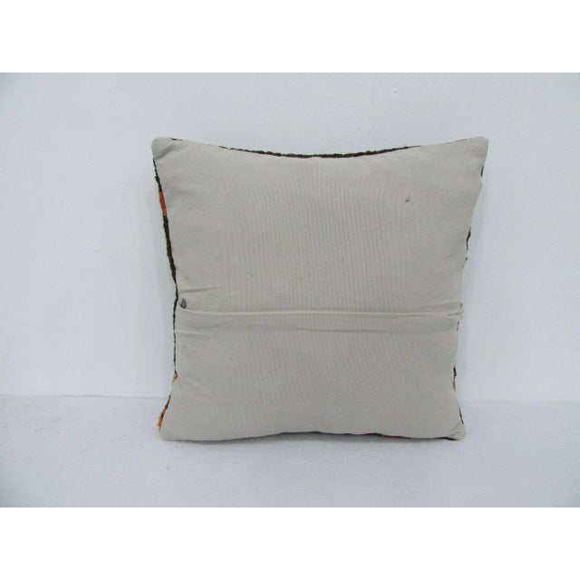 Boho Chic Striped Decorative Kilim Pillow Cover For Sale - Image 3 of 4