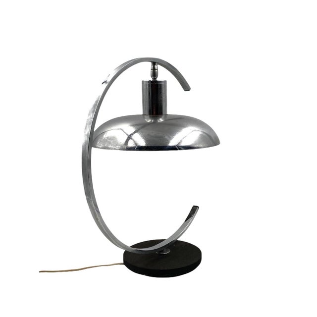 Mid-Century Modern Chromed Table Lamp, 1970s For Sale - Image 10 of 13