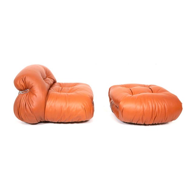 Set of Soriana Chair with Ottoman by Afra & Tobia Scarpa, 1970s For Sale - Image 3 of 13