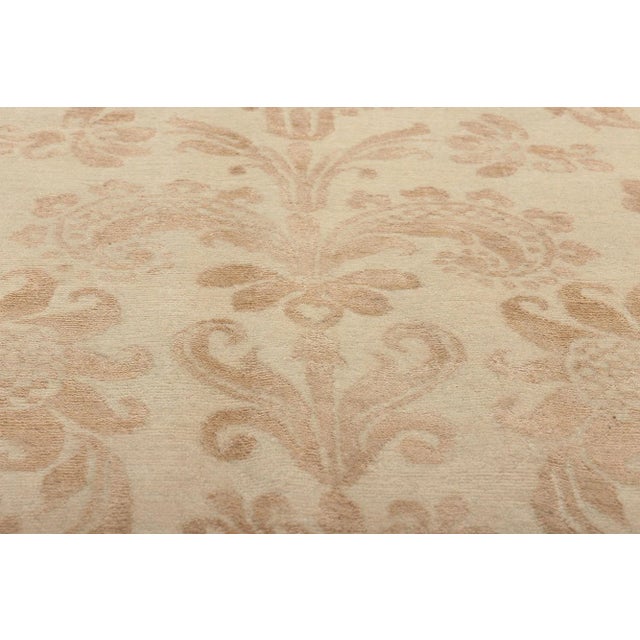 2000 - 2009 Vintage Indian Damask Rug 07’09 X 10’00 For Sale - Image 5 of 9