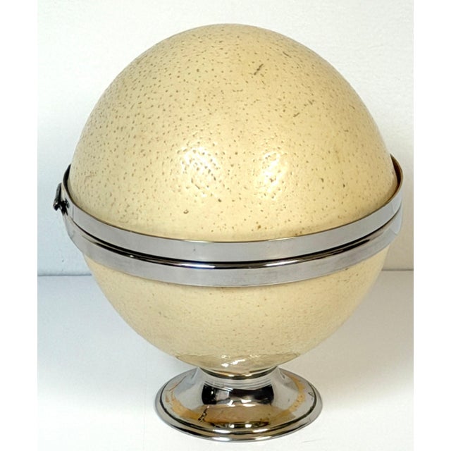 Metal Anthony Redmile London ( Attrib) Silver & Gilt Mounted Circular Egg Shell Box For Sale - Image 7 of 13