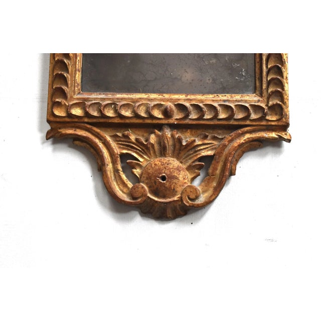 Pair of Antique 18th-Century Italian Neoclassical Giltwood Mirrors For Sale - Image 9 of 13