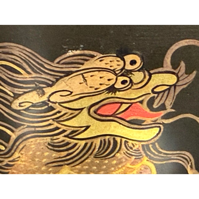 Black Japanese Lacquer Dragon Bowls, Pair For Sale - Image 8 of 12