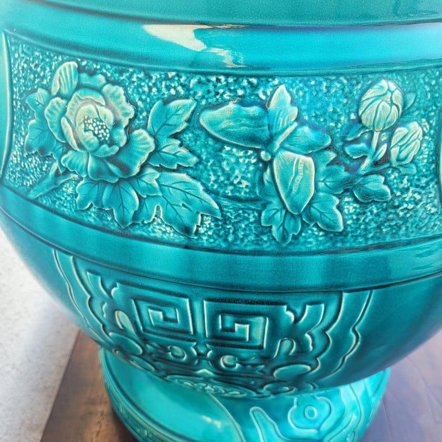 Large Japanese-Style Ceramic Planter, 1800s For Sale - Image 11 of 18