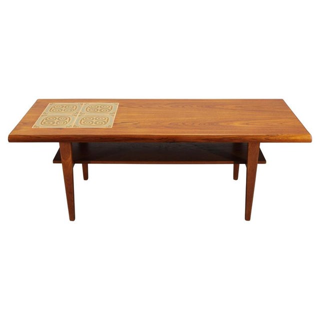 Vintage Danish Teak Coffee Table with Tiles, 1960s For Sale - Image 14 of 14