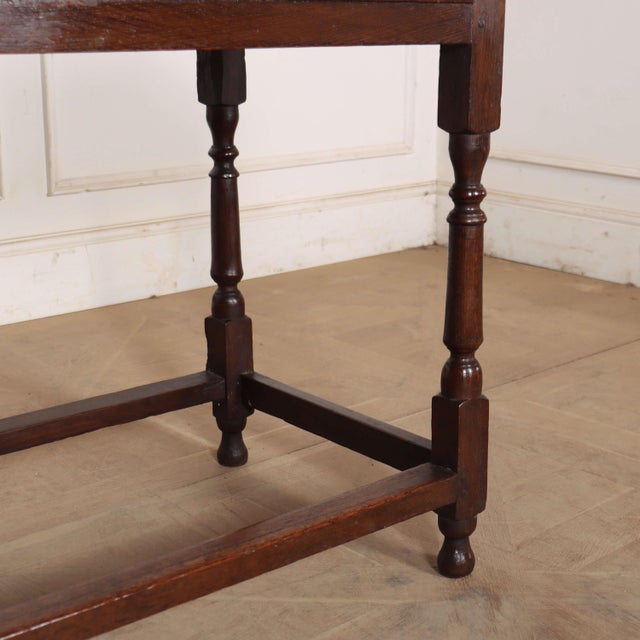 English Side Table in Oak For Sale - Image 5 of 9