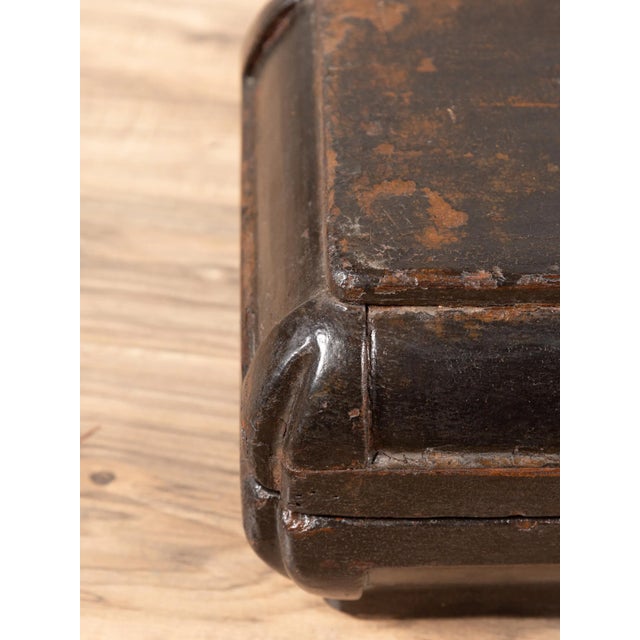 Small Antique Chinese Dowry Basket with Distressed Brown Patina For Sale - Image 9 of 12