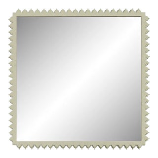 Fleur Home Carnival Muses Square Mirror in Cooking Apple Green, 32x32 For Sale