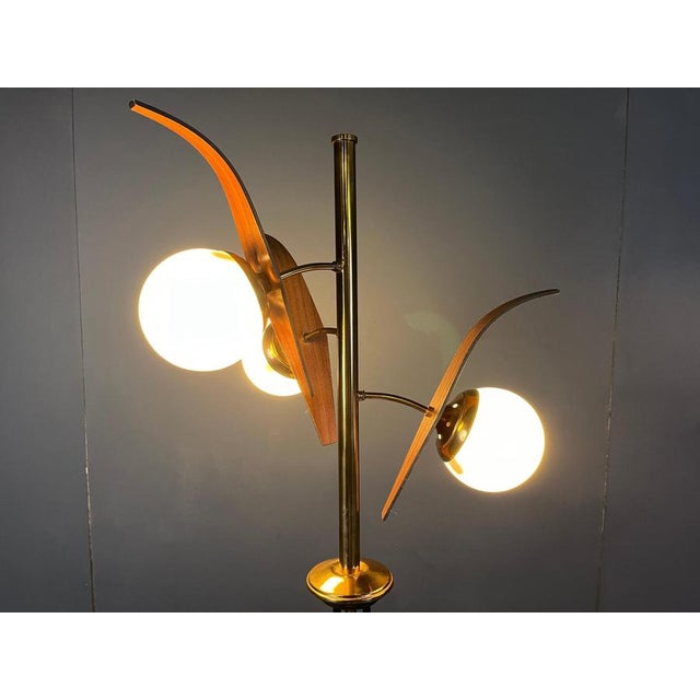 Mid-Century Italian Floor Lamp with Glass by Stilnovo, 1950s For Sale - Image 6 of 11