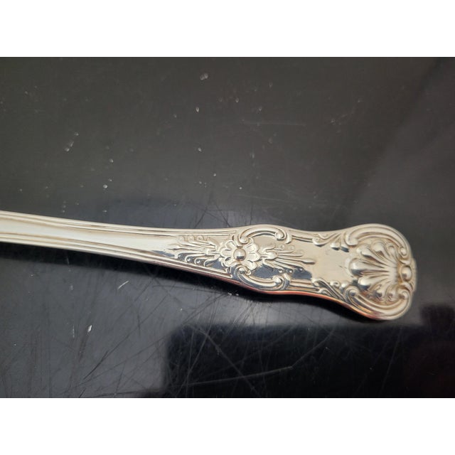 19th Century London 19th Century Queens Pattern Sterling Silver 8 7/8" Tablespoon Set of 6 For Sale - Image 5 of 9
