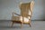 1950s Danish Midcentury Wingback Lounge Chair With Exposed Sides For Sale - Image 5 of 13