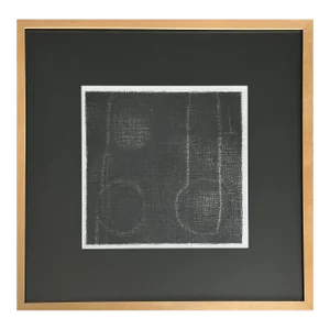 Vintage Postmodernist Abstract Drawing “Family Secrets”, 2007 (Charcoal on Paper, Framed)