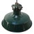 French factory pendant by sammode, france dark petrol green enamel, white interior green cast iron top e27 / e26 this...