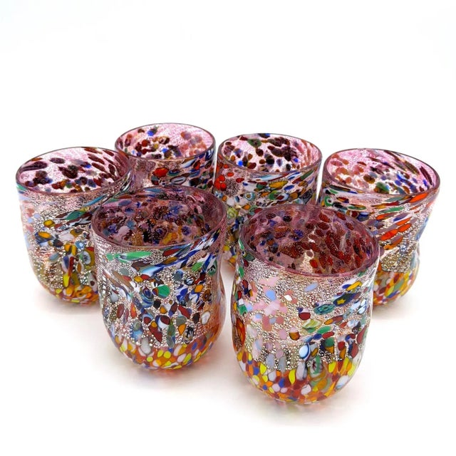 Glasses in Pink Murano Glass from YourMurano, Set of 6 For Sale - Image 4 of 11