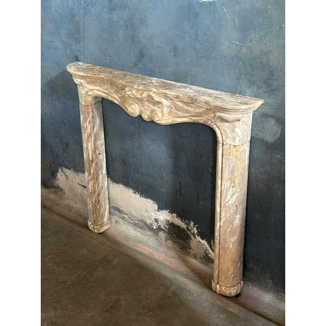 Louis XV Sarrancolin Framboise Marble Mantle For Sale - Image 11 of 11