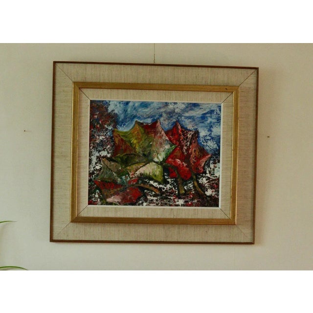 Rune Thiel, Abstract Leafs, 1960s, Oil on Canvas For Sale - Image 11 of 11