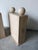 On Hold // 1980’s Postmodern Italian Geometric Travertine Dining Table Base - A Pair For Sale - Image 14 of 16