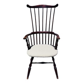 Vintage Mid-19th C. High-Back Windsor Style Chair For Sale