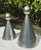Mid-Century Modern Vintage Sculptural Postmodern Ceramic Candleholders, Graduated Pair For Sale - Image 3 of 12