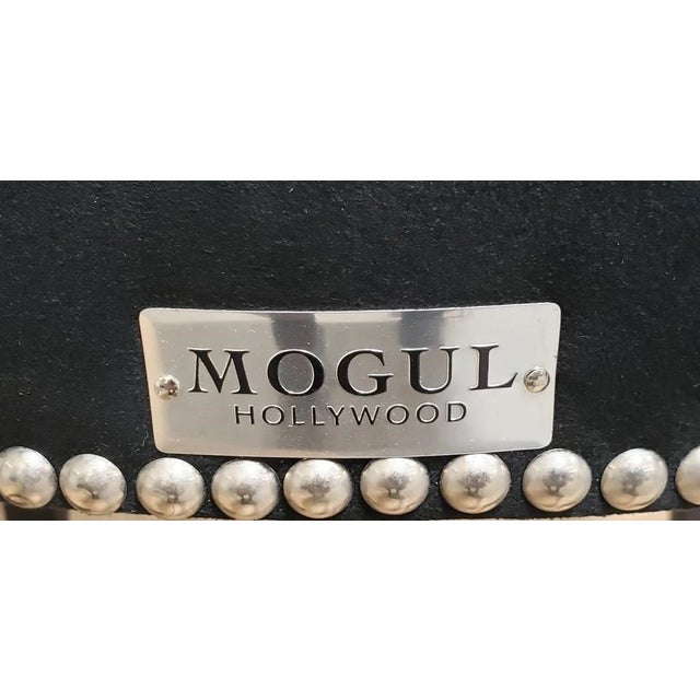 Mogul Hollywood upholstered dining chairs Set of 8 armless. 19.5"w x 24"d x 36"h Set is in good condition. Black velvet...