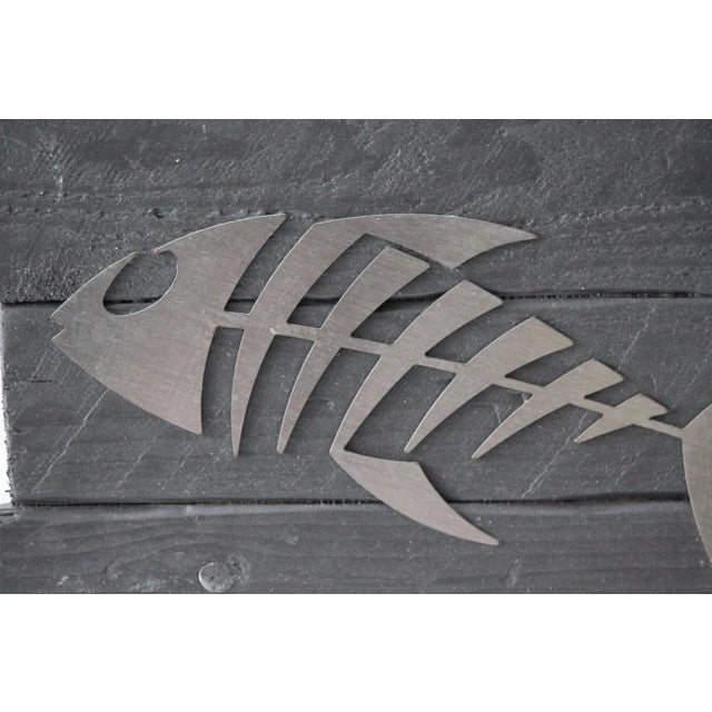Silver Metal Fish Skeleton Wall Decor by Giorgi, 2000s For Sale - Image 4 of 18