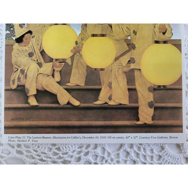 A vintage Maxfield Parrish bookplate, featuring Lantern Bearers. This is from a 1970's book and it measures 8 ½” x 11 ¼”....