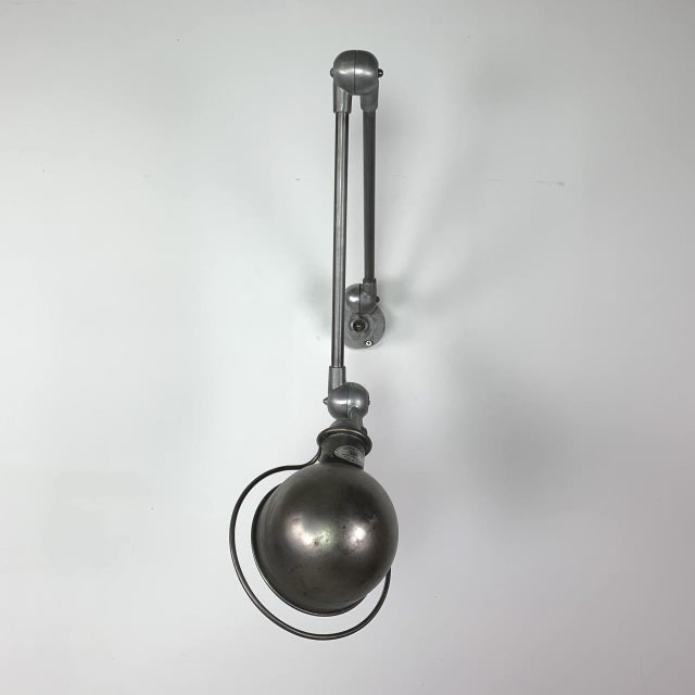 1950s Vintage 2 Arm Wall Light by Jean-Louis Domecq for Jielde For Sale - Image 5 of 9