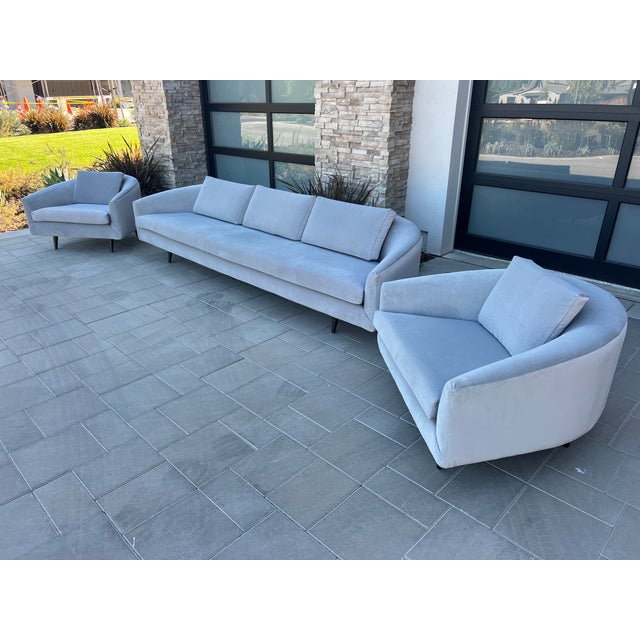 Modern Restoration Hardware Stratus Sofa & 2 Matching Chairs For Sale - Image 3 of 7