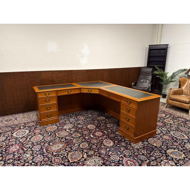 English Chesterfield Corner Desk For Sale - Image 3 of 18
