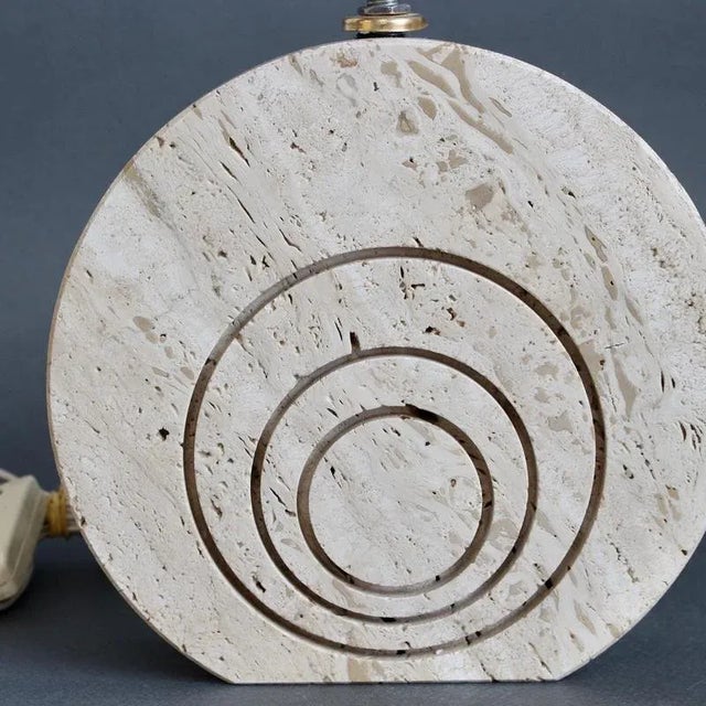 Vintage Travertine Table Lamp, 1980s For Sale - Image 13 of 16