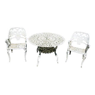 Garden Patio Tables Retro Metal White Sarah Table Patio Garden Vintage Shabby Chic Kitchen Side Rcmz Pl