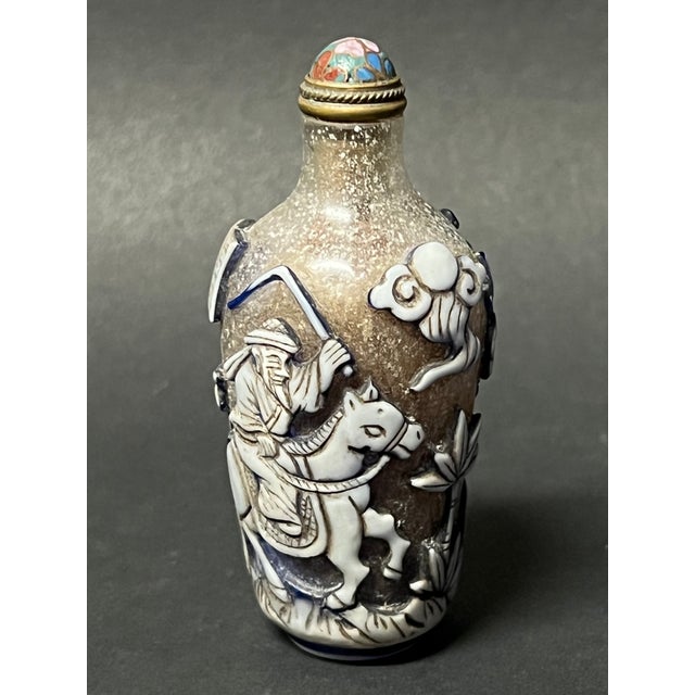 Chinese Art Overlay Peking Glass Snuff Bottle For Sale In New York - Image 6 of 7