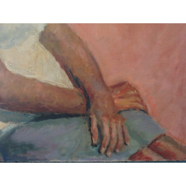 Vintage 1960s Oil on Canvas Portrait of a Lady For Sale In New York - Image 6 of 10