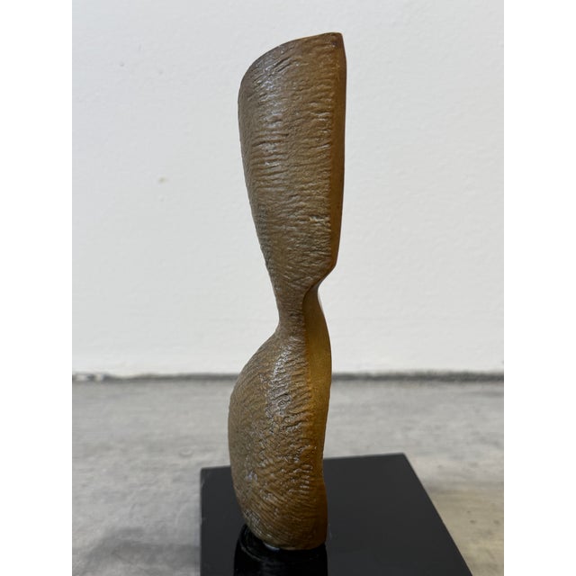 Brazilian Modern Bronze Sculpture on Black Acrylic Base, 1990s For Sale - Image 11 of 11