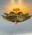 Metal Pure Brass Flush Mount Ceiling Light | Brushed Brass 4-Light Fixture For Sale - Image 7 of 11
