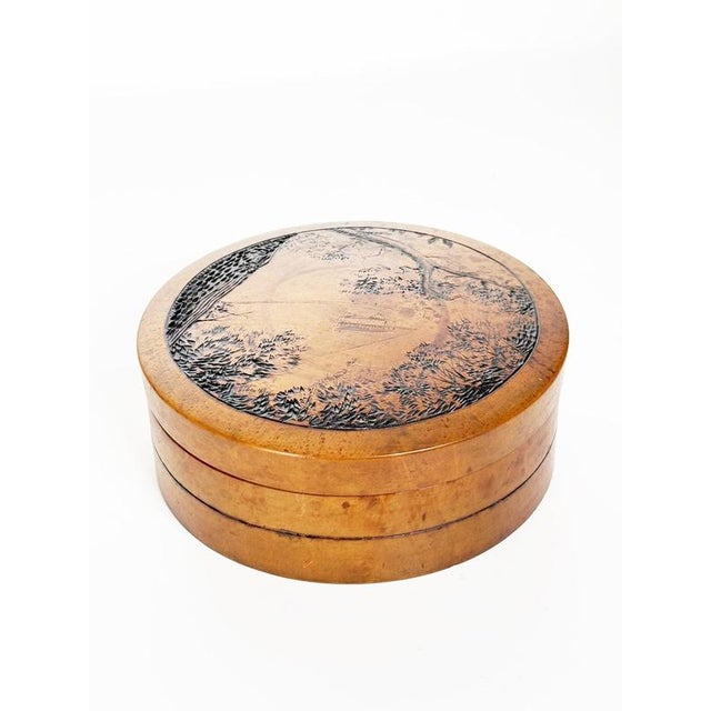 Wood Round Wooden Box, France, 1950s For Sale - Image 7 of 18