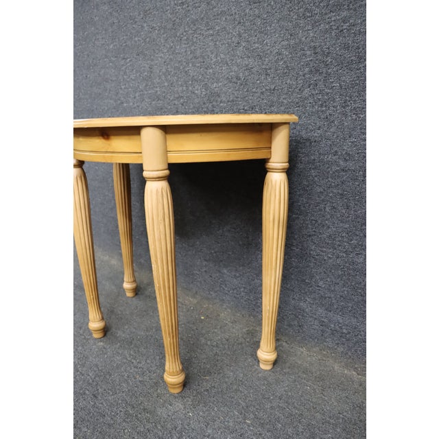Paint Decorated Pine Demi-Lune Console Table With Ship Motif For Sale - Image 9 of 12