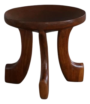 Mid-Century Oromo Stool in Hand-Carved Wood, Ethiopia, 1950s