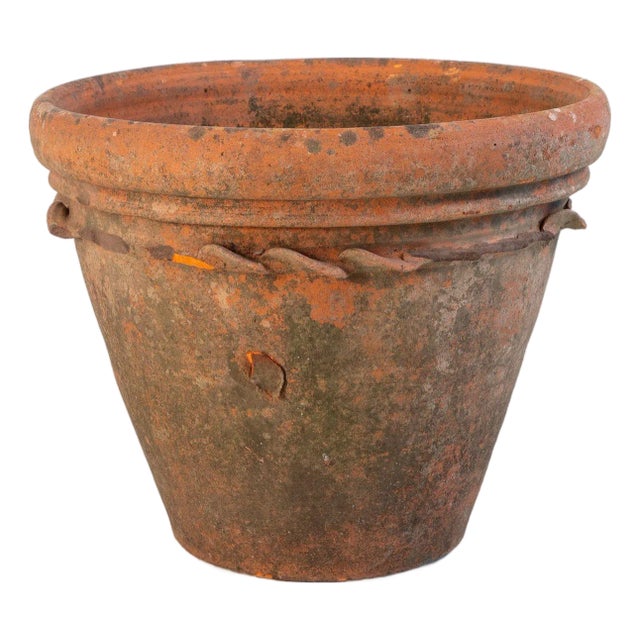 Large Terracotta Pot, England Mid 20th C. For Sale