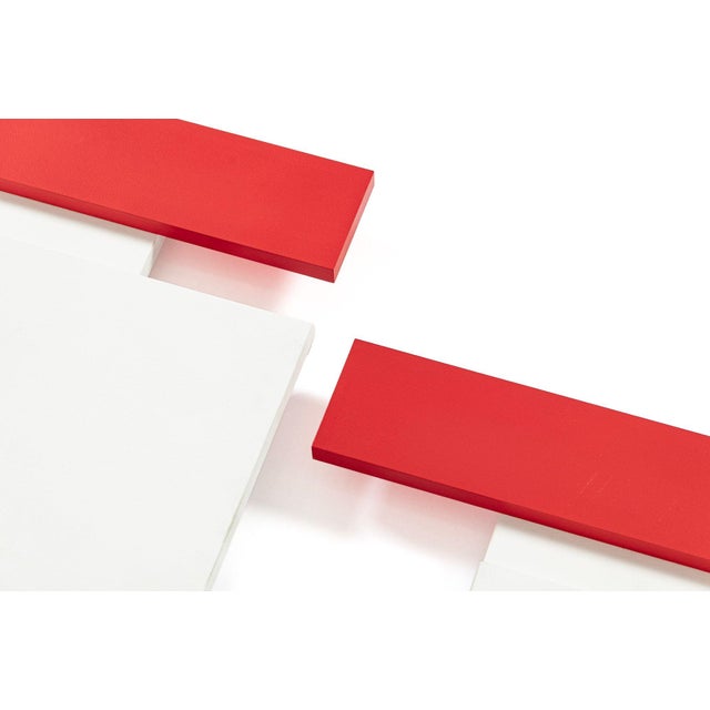 2000 - 2009 Contemporary Geometric Abstract Art Wall Reliefs by Thomas Vinson White–White–Red, 2004 For Sale - Image 5 of 9