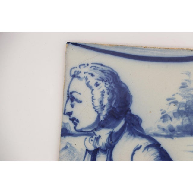 Baroque 19th Century Tile Depicting a Man, Portuguese Baroque For Sale - Image 3 of 7