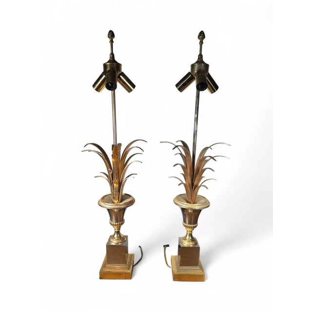 French Pineapple Lamps from Maison Jansen, 1970s, Set of 2 For Sale - Image 13 of 17