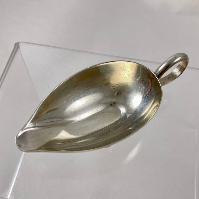 Mid-Century Modern Era Italian Silver Individual Au Jus Sauce Boats, Set of Six For Sale - Image 9 of 11
